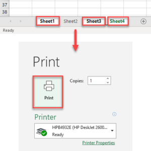 Print Selected Worksheets (w/o Print Preview) in Excel &amp; Google Sheets