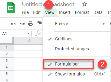 show formula bar 5