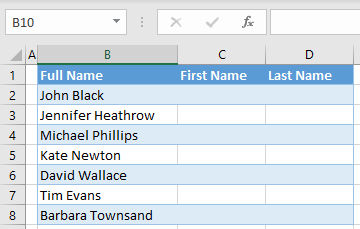 split text initial data2