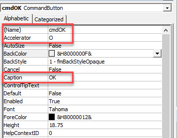 VBAControls Button Properties