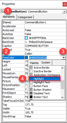 How To Change The Color Of Activex Control Button In Excel Automate Excel