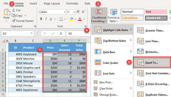 hide zeroes conditional formatting