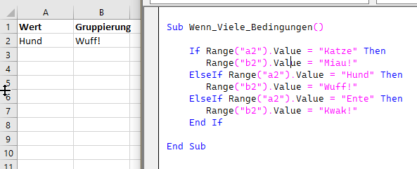 if anweisung viele bedingungen