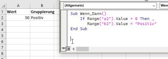 if anweisung wenn dann