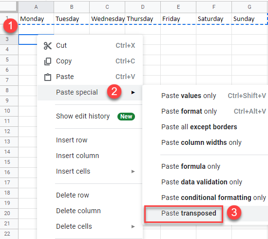 paste horizontal data vertically 8 new