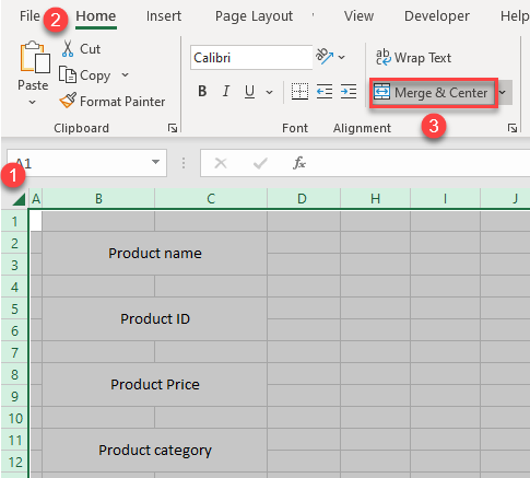 split all merged cells in worksheet 2a