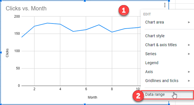 Add Data Range for Multiple Lines Graph Chart in Google Sheets