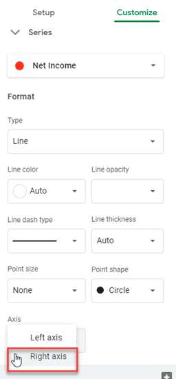 Secondary Axis Right Axis Chart Sheets