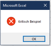 MsgBox Icons Kritisch