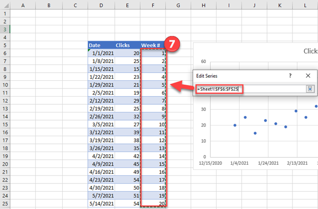 New X Value Series in Excel