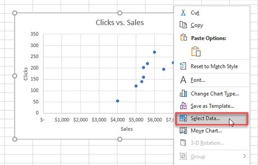 Switch X Y Axis Excel