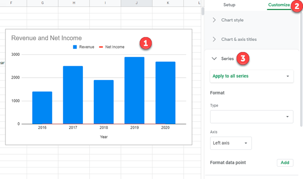 Add Google Sheets Secondary Axis