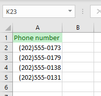 format phone numbers 4