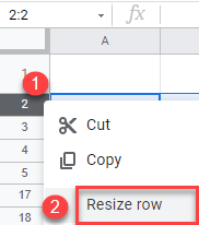 google sheets copy row height manually 3