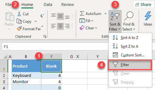 hide blank rows 3