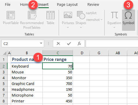 how to add plus symbol in excel