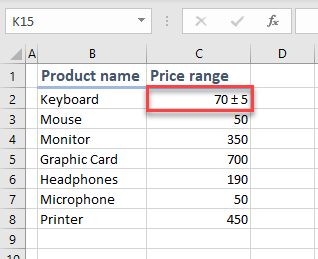 Plus minus symbol