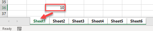 select all sheets change cell