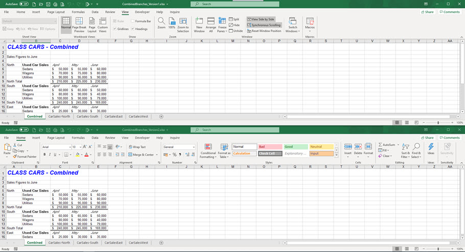 CompareFiles SideBySide H