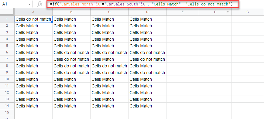 Compare Sheets Google Sheets