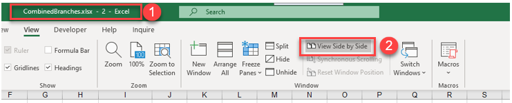 compare Sheets View Side By Side