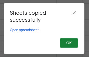 CopySheet_GoogleSheets SucessMessage