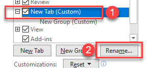 CustomRibbon NewTabRename