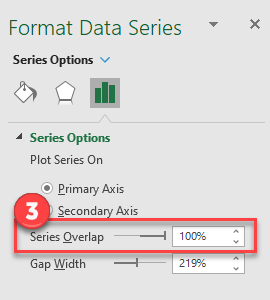 Format Data Series for Overlay Excel
