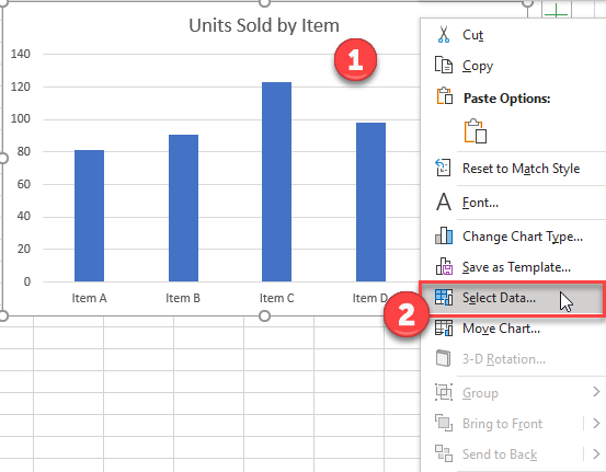 Select Data to Create Average Line for Graph in Excel