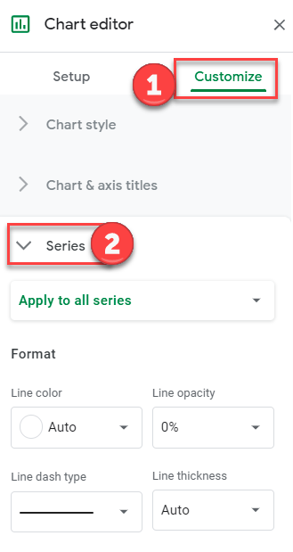 Update Series by Adding Labels in Google Sheets