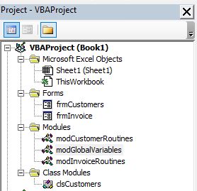 VBAProject Project Objects