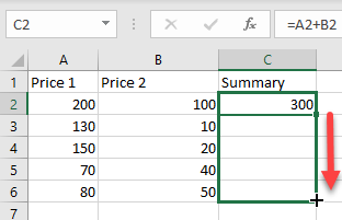 add a column with cell reference 2