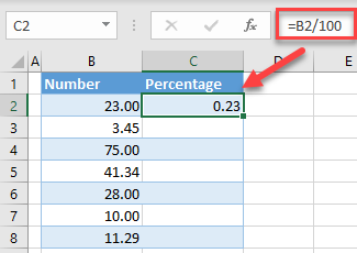 add percentage style to numbers 1