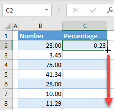 add percentage style to numbers 2