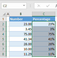 add percentage style to numbers 4