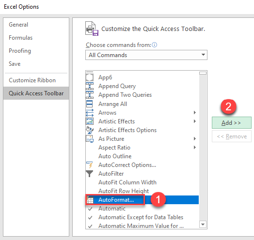 autoformat automatic formatting 3