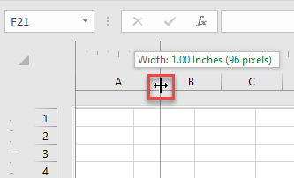 change cell size pixels inches 27