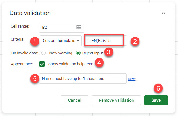 How to do a character count in Google Sheets