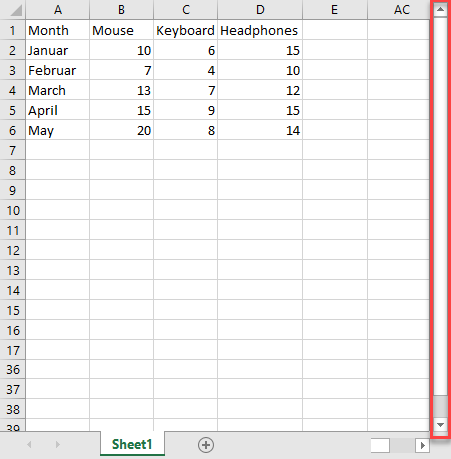 delete infinite rows columns 8