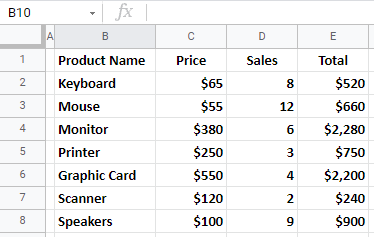 google sheets bold lines final