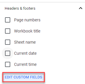 google sheets display current date in header 4