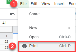 google sheets display current date in header