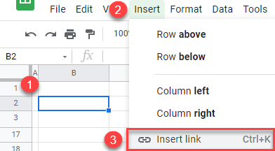 google sheets insert link