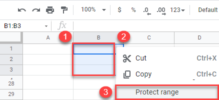 google sheets lock cells 1