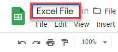 google sheets rename a file