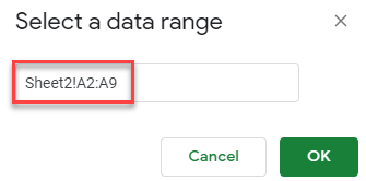 google sheets update drop down 5