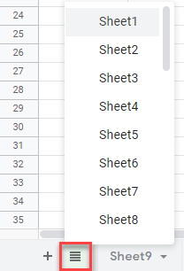 google sheets view list of worksheet tabs 1