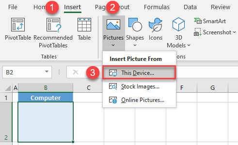 insert a picture into a cell