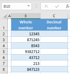 move decimal places initial data