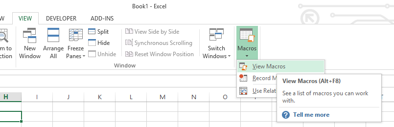 ms excel makros anzeigen